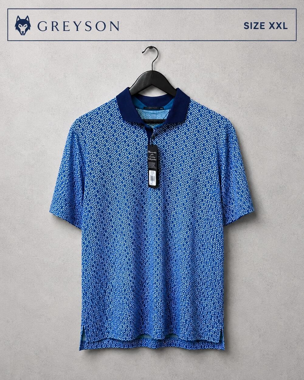 Greyson: NWT Men’s XXL Blue “River Wild” Polo